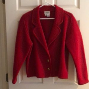 Carrol Reed 100% wool jacket with 3 gold design buttons. Size medium.